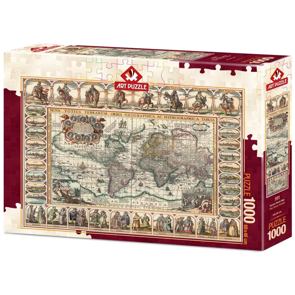 Art Puzzle 4584 Eski Dünya Haritası 1000 Parça