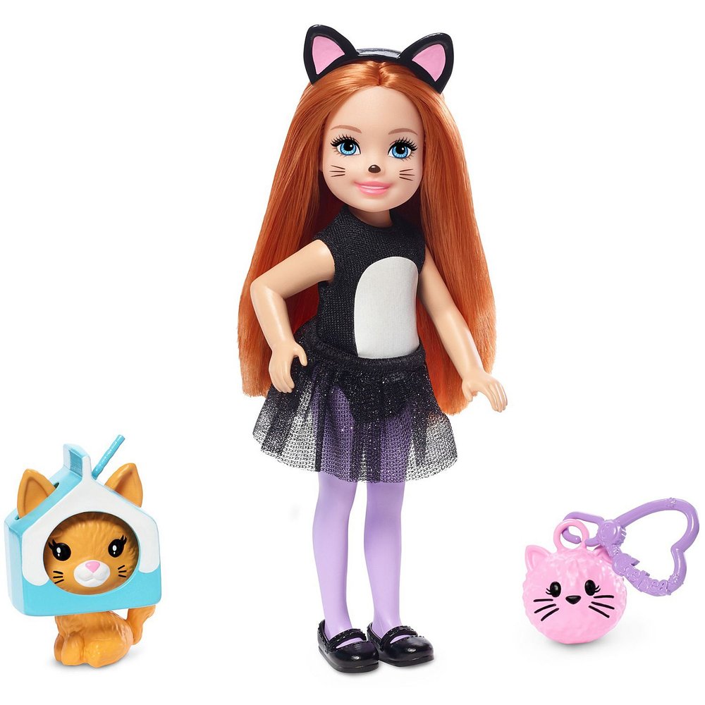 Barbie Kedi Kostümlü Chelsea ve Hayvancığı GJW29