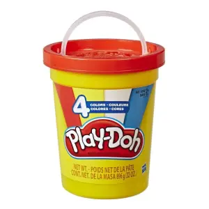 Play-Doh Süper Kova 4'lü Oyun Hamuru Klasik Renkler E5207