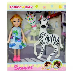 Baonier Aksesuarlı Bebek ve Zebra