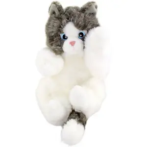 Animals Of The World Oyuncu Yavru Gri Kedicik Peluş 24 Cm