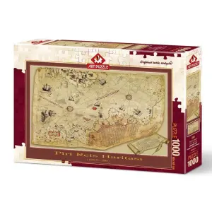 Art Puzzle Piri Reis Haritası - Muhiddin Piri 1000 Parça 4308