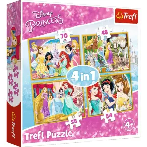 Trefl Disney Princess Happy Day Of Princesses 4 In 1 Puzzle