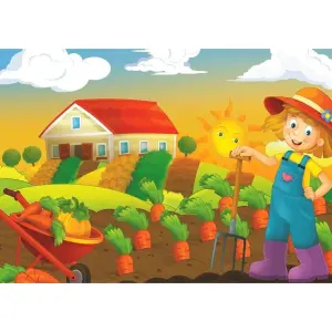 Art Kids Puzzle Çiftçi Kız 35+60 Parça 5582