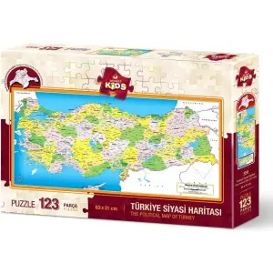 Art Puzzle Türkiye Siyasi Haritası 123 Parça 4346