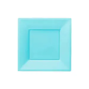 Roll-Up Turkuaz Büyük 8'li Kare Plastik Tabak