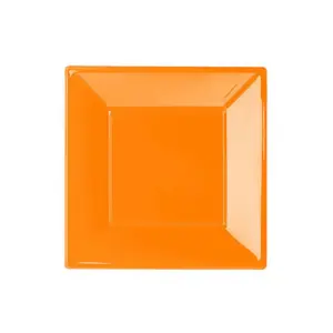 Roll-Up Turuncu Büyük 8'li Kare Plastik Tabak