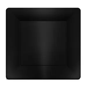 Metalize Siyah 6'lı Kare Karton Tabak