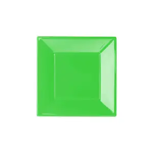 Roll-Up Yeşil Küçük 8'li Kare Plastik Tabak
