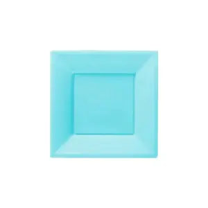 Roll-Up Turkuaz Küçük 8'li Kare Plastik Tabak