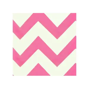 Roll-Up Beyaz Peçete 20'li Şeker Pembe Büyük Zigzaglı