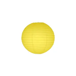 Sarı Kağıt Dekor Fener 20Cm
