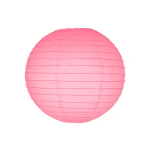 Pembe Kağıt Dekor Fener 30Cm