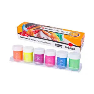 Red Apple Neon Parmak Boyası 25 Ml 6 Renk