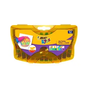 Bic Kids Oil Pastel Plastik Kutu 12 Renk