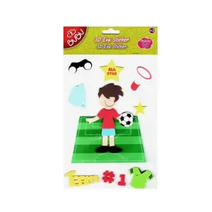Bubu 3D Futbolcu Eva Sticker