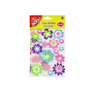 Bubu Simli Çiçekler Eva Sticker