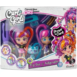 Silverlit Curlie Girls Bebek ve Hayvan 3'lü Set Popstar & Fashionista