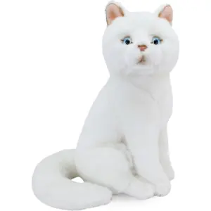 Animals Of The World Oturan Beyaz Kedi 22 Cm Peluş