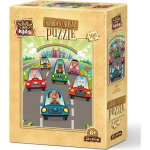 Art Kids Sevimli Sürücüler 100 Parça Ahşap Puzzle 5901