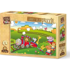 Art Kids Hayvanlar Treni 25 Parça Ahşap Puzzle 5869