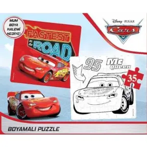 Cars Boyamalı 35 Parça Puzzle
