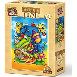 Art Kids Okul Yolu 16 Parça Ahşap Puzzle 5852