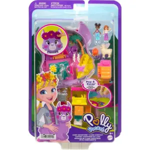 Polly Pocket ve Maceraları Micro Kamp Macerası Lamalı Kompakt Oyun Seti HKV33