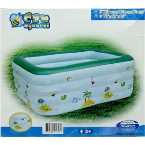 Sea&sun 4 Bölmeli Büyük Dikdörtgen Havuz 180X 1 30 X 70 Cm