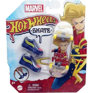 Hotwheels Skate Parmak Kaykay ve Ayakkabi Paketi - Captain Marvel HNL75
