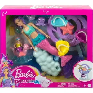 Barbie Dreamtopia Deniz Kızı Bebek ve Çocuk Oyun Alanı HLC30