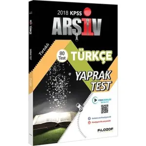 Kpss 2018 Arşiv Türkçe 80 Yaprak Test
