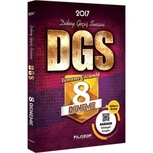 Dgs 2017 Tamamı Çözümlü 8 Deneme