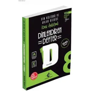 8. Sınıf Din Kültürü ve Ahlak Bilgisi Dinlendiren Defter