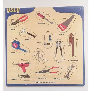 Uslu Tamir Aletleri Ahşap Puzzle 16 Parça