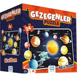 24 Parça Gezegenler Puzzle 50X70 Cm