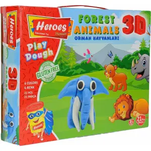 Heroes Dough 3D Orman Hayvanları Oyun Hamuru Seti