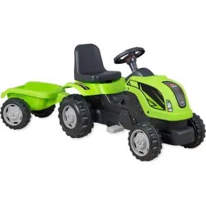 Mmx Pedallı Römorklu Yeşil Traktör