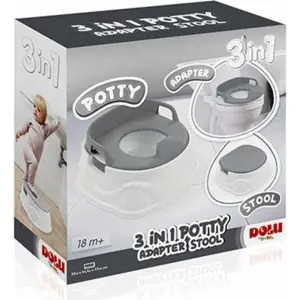 Dolu 3İn1 Gri Lazımlık