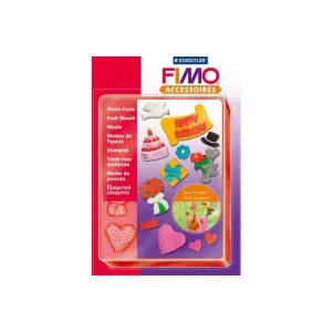 Fimo Mini Silikon Hamur Kalıbı Doğum Günü - Aşk