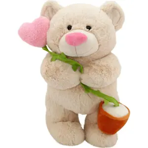 Neco Plush Kalp Çiçekli Ayı 70 Cm