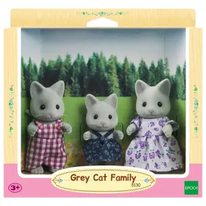 Sylvanian Families 3'lü Gri Kedi Ailesi