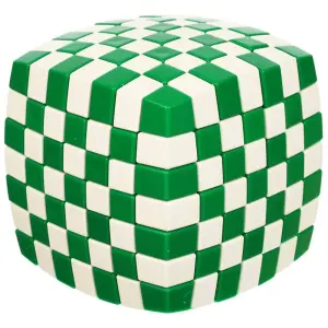 V-Cube 7 Illusion Yeşil Beyaz Yastık Rubik Küp 7X7X7