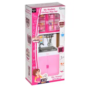 My Happy Kitchen Mutfak Tezgahı ve Dolabı Oyun Seti